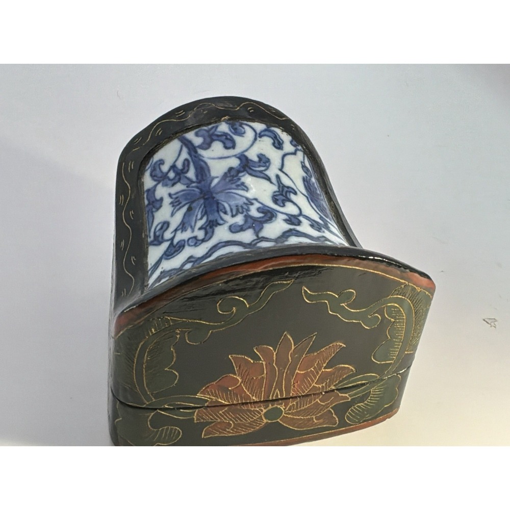 Handmade Hand Painted‎ Paper Mache Trinket Box
